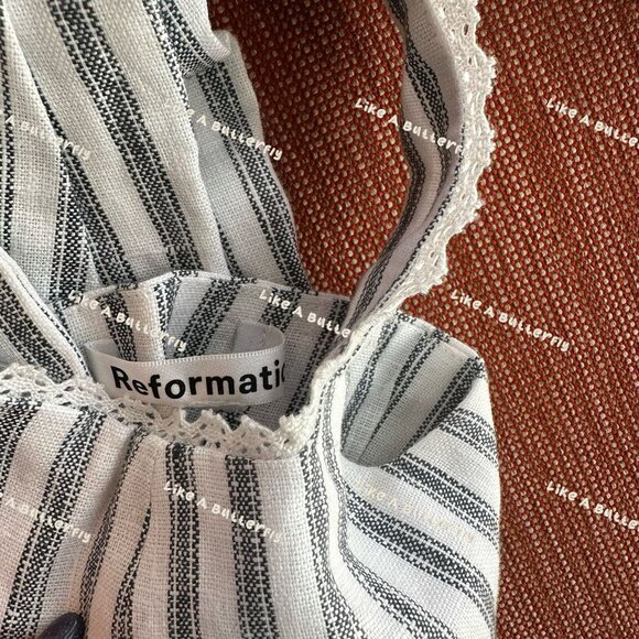 Reformation Tagliatelle Linen Dress - Harbor Stripe - Picture 10 of 11